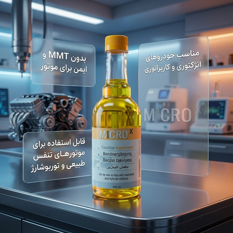 مکمل بنزین میکروایکس بیاض مدل 41 حجم 450 میلی لیتر