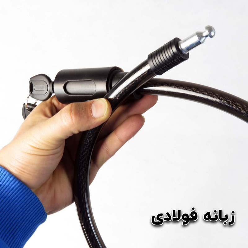 قفل کابلی موتورسیکلت راکس مدل ضد اسید 800 - 15 کد 782