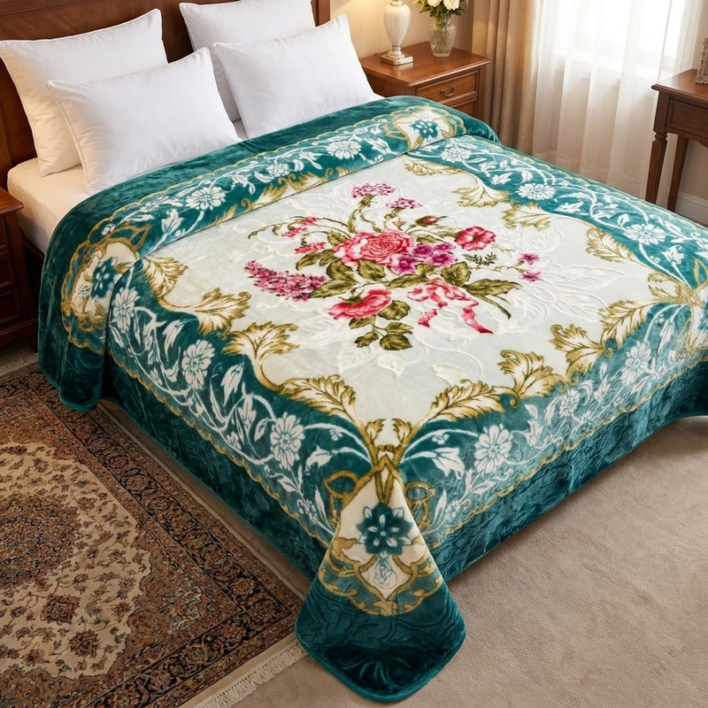 پتو دو نفره گلبافت مدل برتر کد 137 سایز 220x240 سانتی‌متر