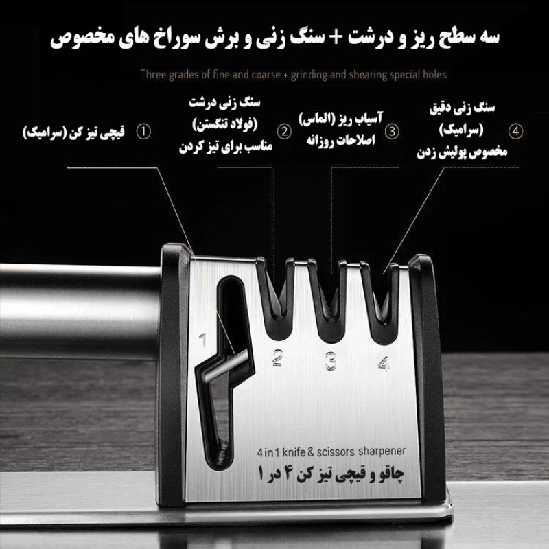 چاقو تیز کن مدل 4S-1166