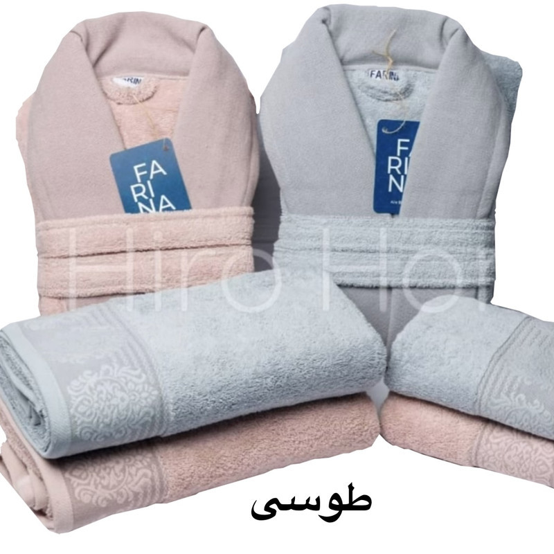 سرویس حوله پالتویی 10 تکه هیرو هوم مدل FARINA