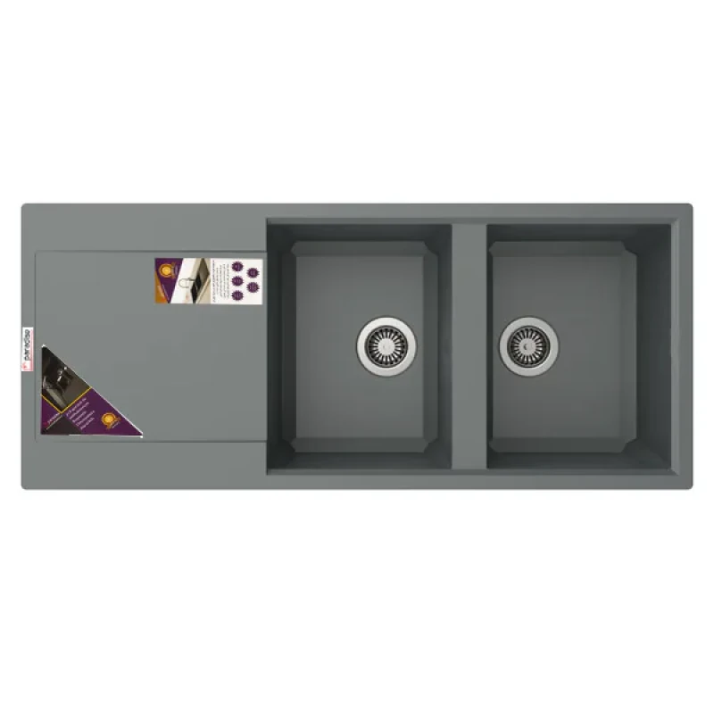 سینک ظرفشویی گرانیت توکار دو لگنه پارادایز مدل TURKEY-208Bety-TOS