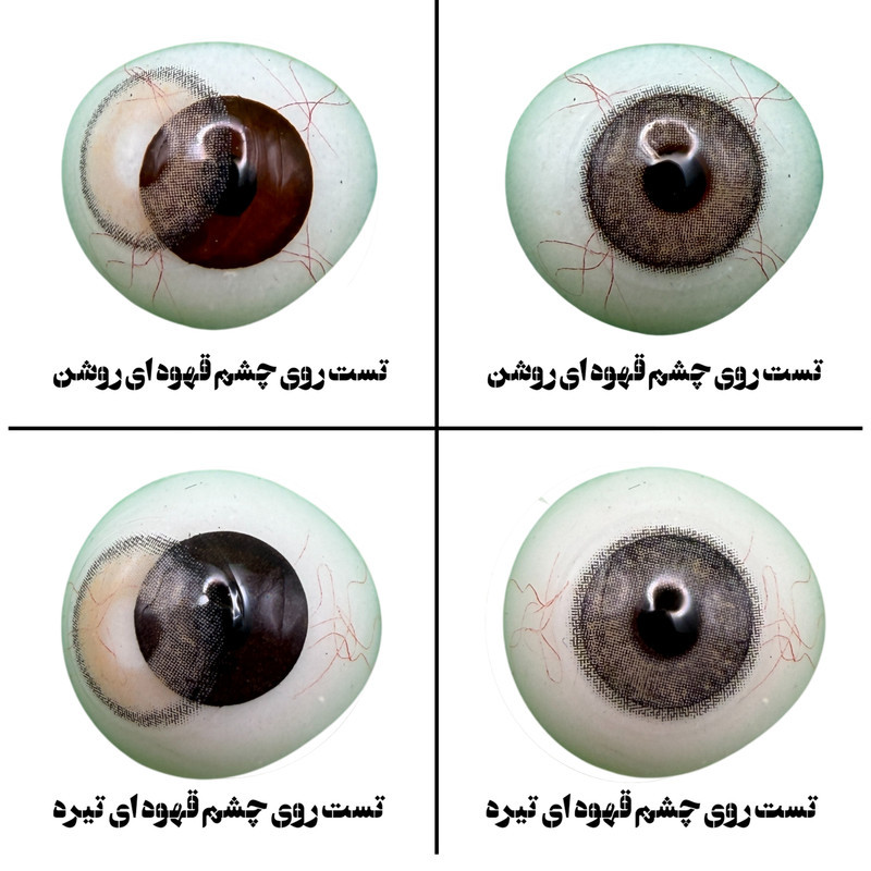 لنز چشم هرا گریس تمیم کانتکت لنز مدل LATIN BROWN کد 41 رنگ میکس قهوه ای طوسی دور دار