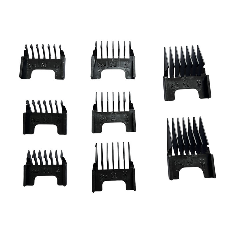 ست شانه ماشین اصلاح کد K501 مجموعه 8 عددی