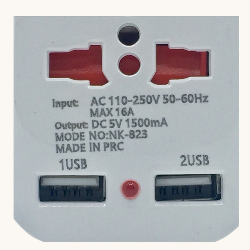 مبدل برق مدل 2USB-1500MA