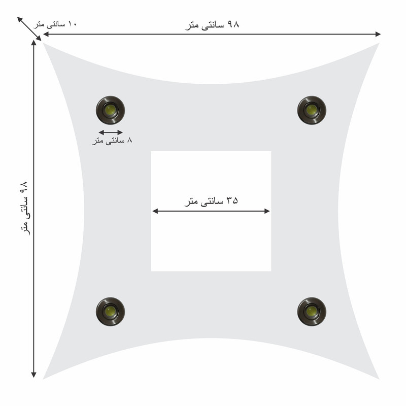 کناف پیش ساخته سقف مدل آرک طرح خمیده کد S01
