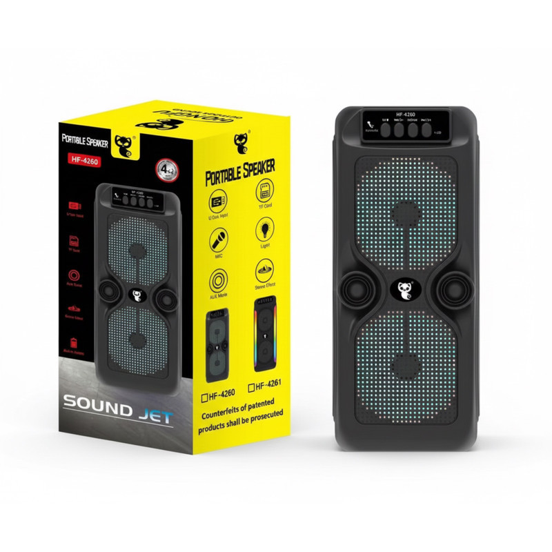 اسپیکر بلوتوثی قابل حمل ساند جت مدل HF-4261