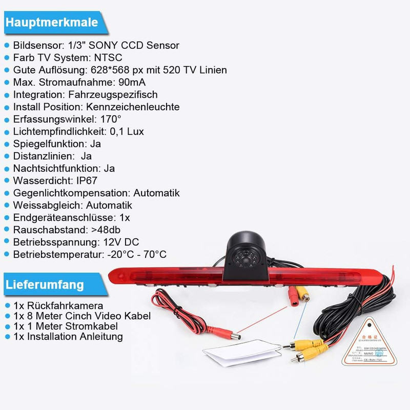 مانیتور و دوربین دنده عقب خودرو مدل B7224+Monitor