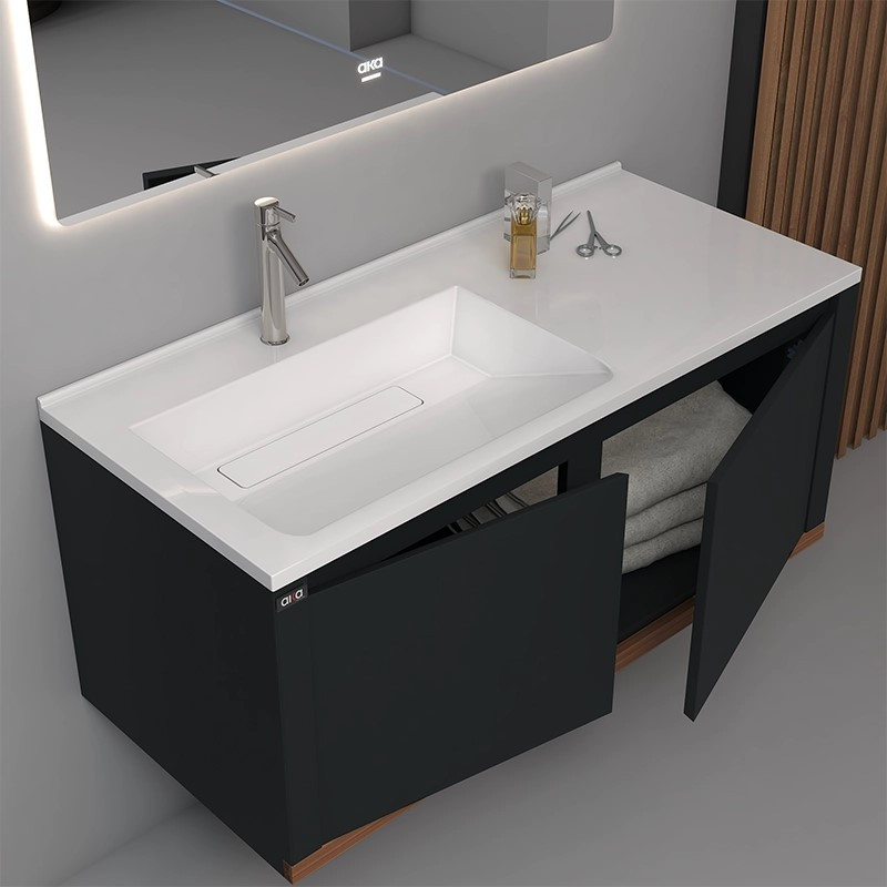 ست کابینت و روشویی آلکا مدل 5010 به همراه آینه بک لایت