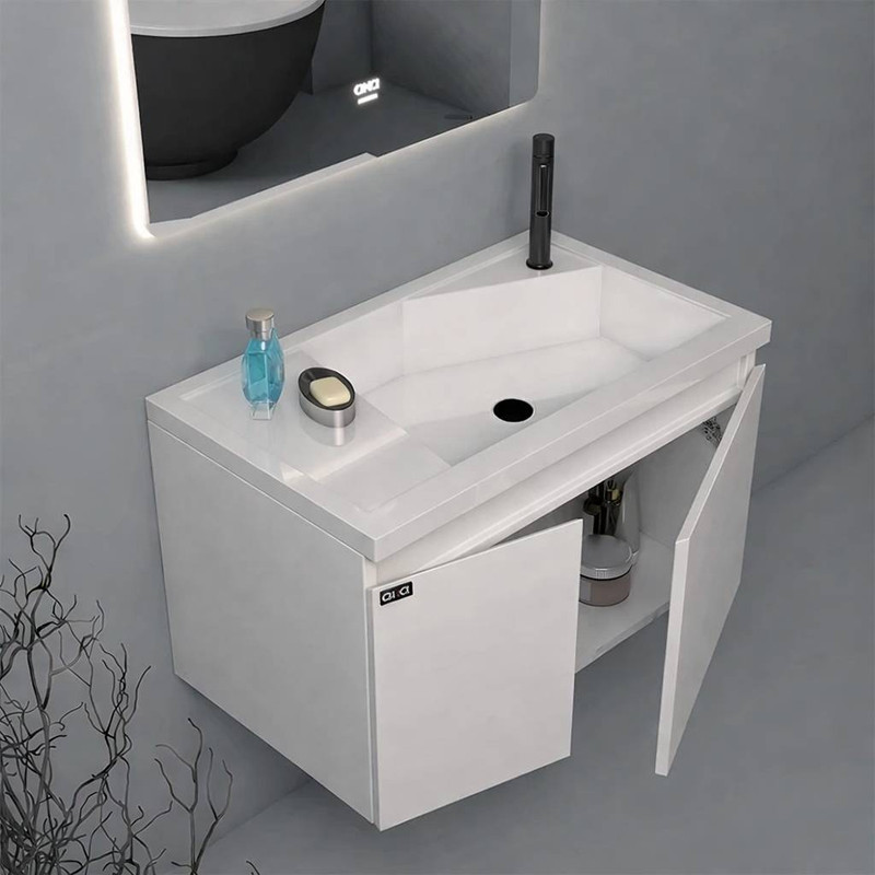 ست کابینت و روشویی آلکا مدل  3070 به همراه آینه بک لایت