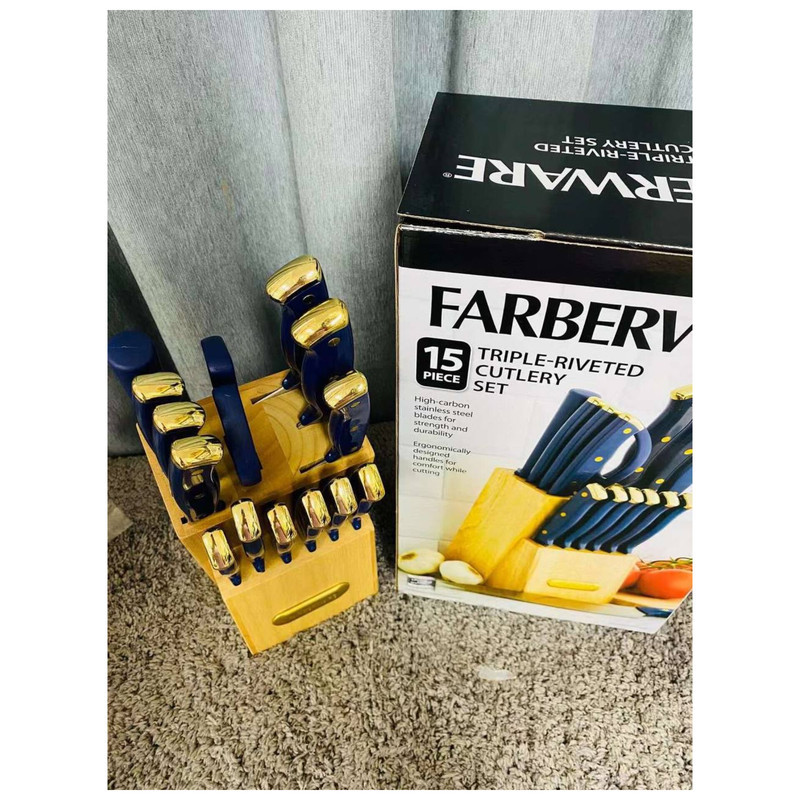 سرویس چاقو آشپزخانه 15 پارچه مدل Farberware