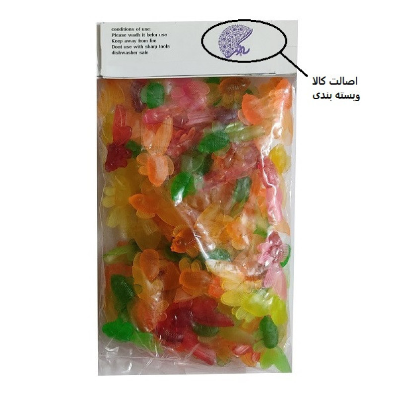اسباب بازی زینتی به گز مدل ماهی مجموعه 100 عددی