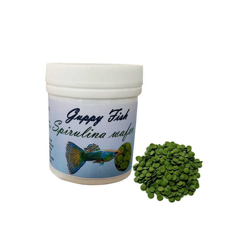 غذای ماهی گوپی مدل spirulina protein وزن 150 گرم بسته 3 عددی