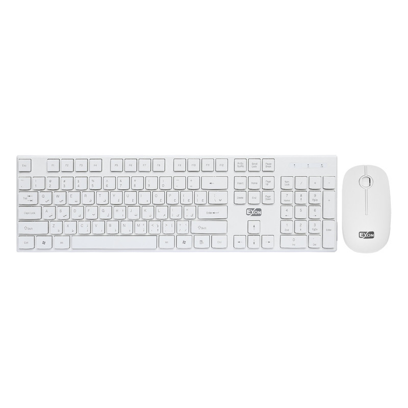 کیبورد و ماوس بی سیم اکسون مدل Gk-600، سوییچ ممبران، Full-Size