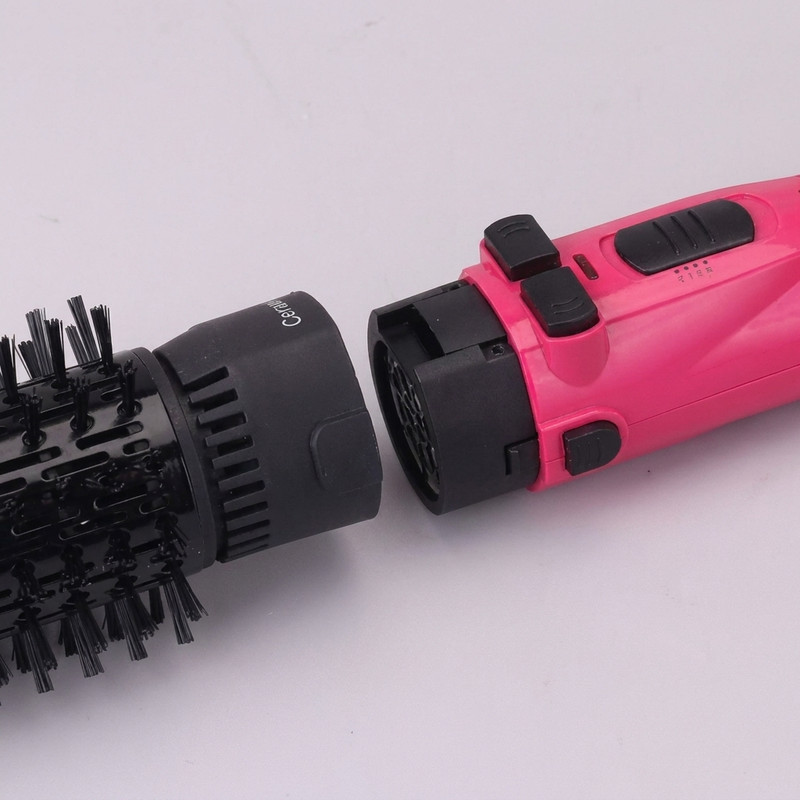 سشوار چرخشی حرفه‌ای انزو پروفیشینال مدل En-746b چهار کاره،با موتور DC، توان 1500 وات، تنظیم دما در سه حالت و سرعت در دو حالت، همراه با سری برس‌دار تخت