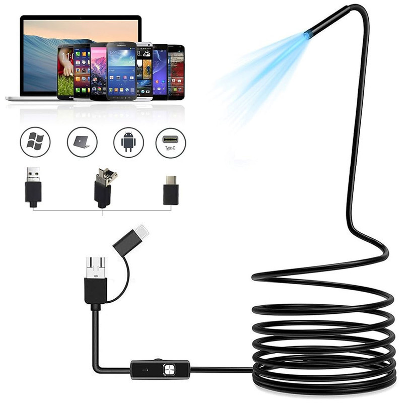 دوربین شلنگی مدل فلزی شکل پذیر کد 5M LED NEW