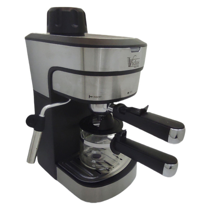 اسپرسوساز ویداس مدل VIR-2342، مناسب تهیه اسپرسو و کاپوچینو، دارای یک عدد نازل قهوه، سینی چکه‌گیر