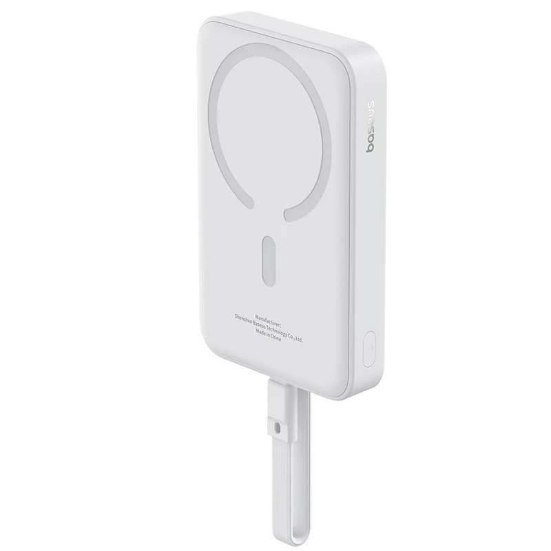پاوربانک بی‌سیم 30 وات باسئوس مدل Magnetic Mini ظرفیت 10000 میلی آمپر ساعت