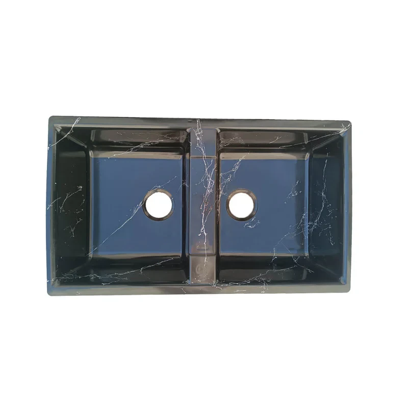 سینک ظرفشویی گرانیت توکار دو لگنه مدل SGBW2V