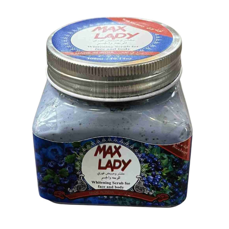 اسکراب لایه بردار پوست مکس لیدی مدل Blueberry حجم ۳۰۰ میلی لیتر
