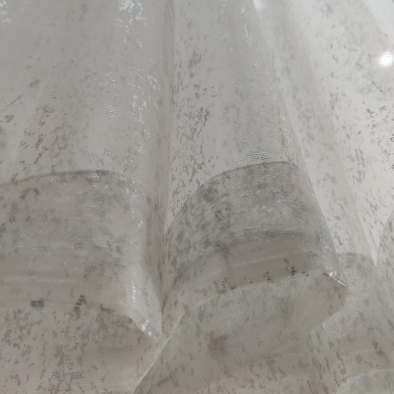 پرده تیکو دکو مدل دوخت ساده حریر ژورژت طلا کوب سایز 280*300 سانتی‌متر