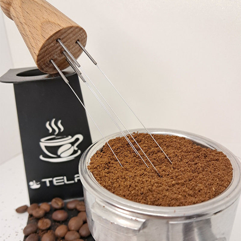 نیدل قهوه مدل تلن دسته چوبی طرح استند دار