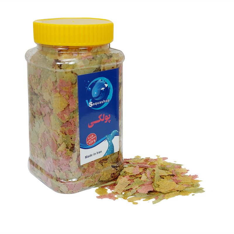 غذا ماهی وی اس مدل پولکی وزن 125 گرم