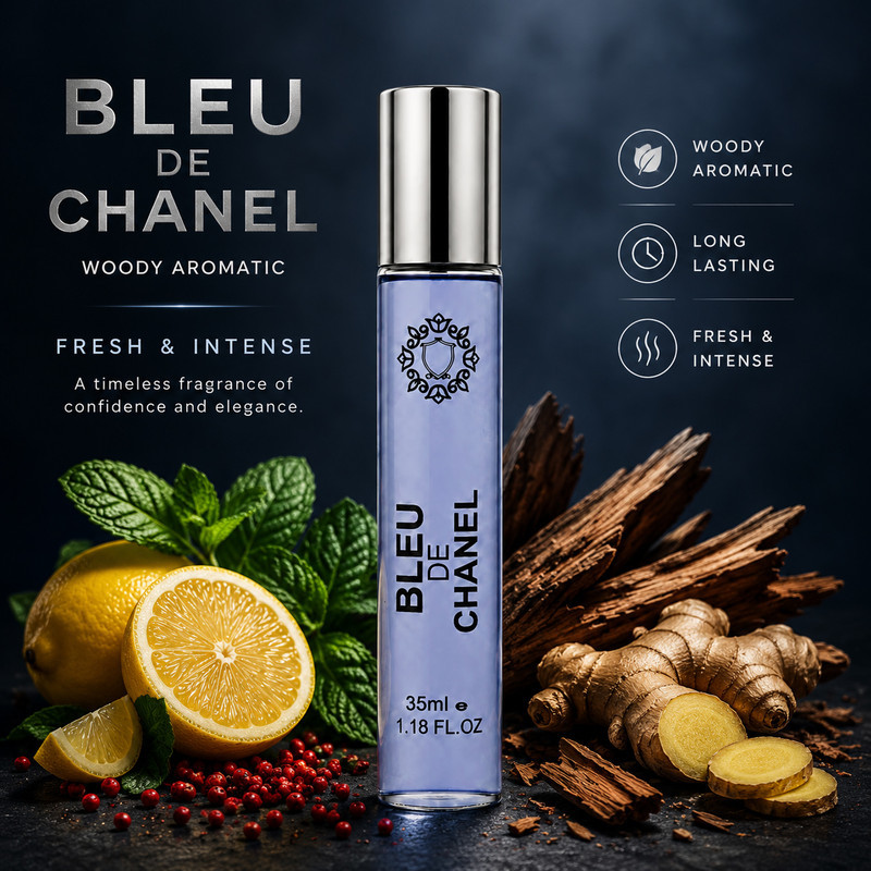 ادو پرفیوم مردانه هارلینگن مدل Blue De Chanel با رایحه خنک حجم 35 میلی لیتر