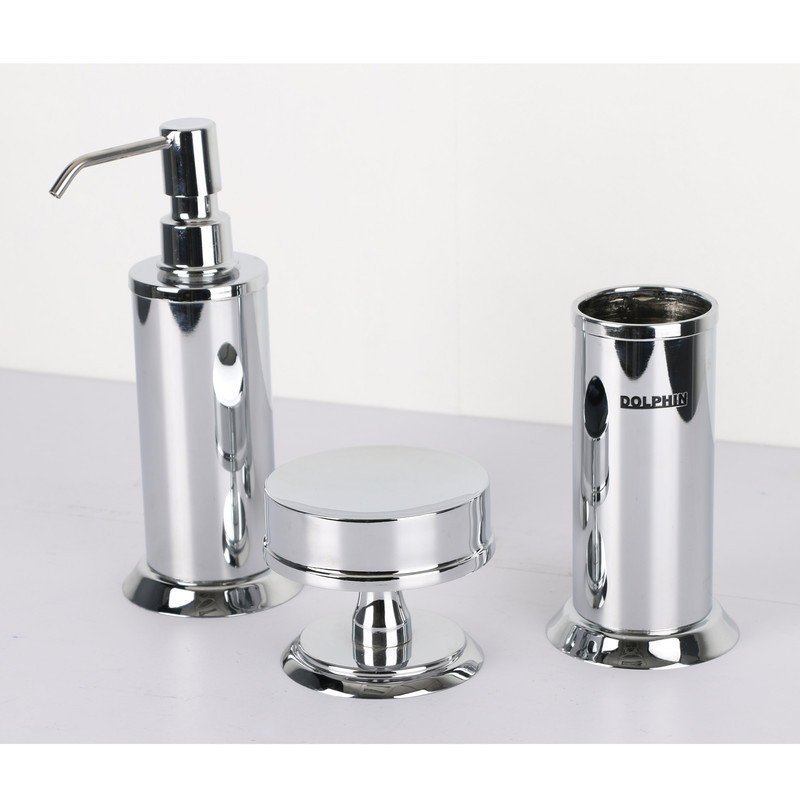 ست سرویس بهداشتی 3 پارچه دلفین مدل brass-003