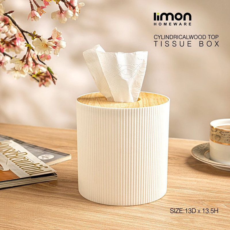 جای دستمال کاغذی لیمون مدل رویه چوبی کد HS2370