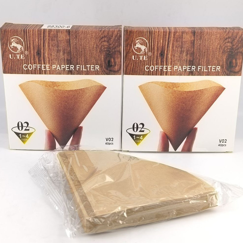 فیلتر قهوه مدل v60 کد 02 بسته 40 عددی