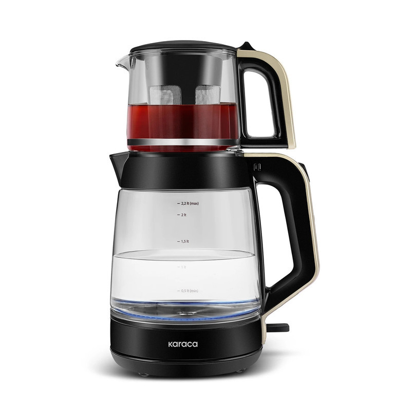 چای ساز روی هم کاراجا مدل Glass Tea XL