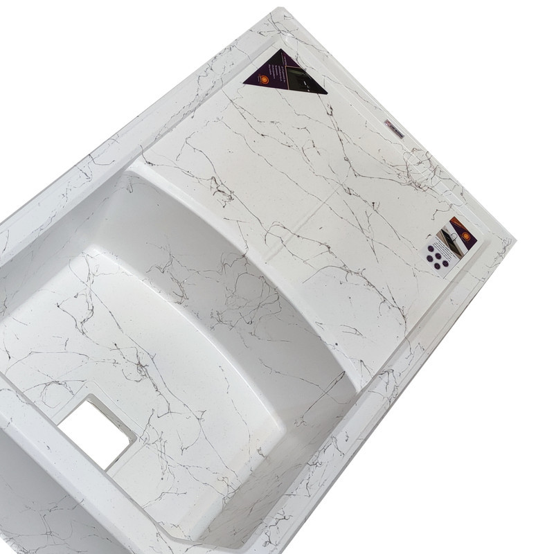 سینک ظرفشویی گرانیت توکار دو لگنه پارادایز مدل  Vincenzo-401-WBG