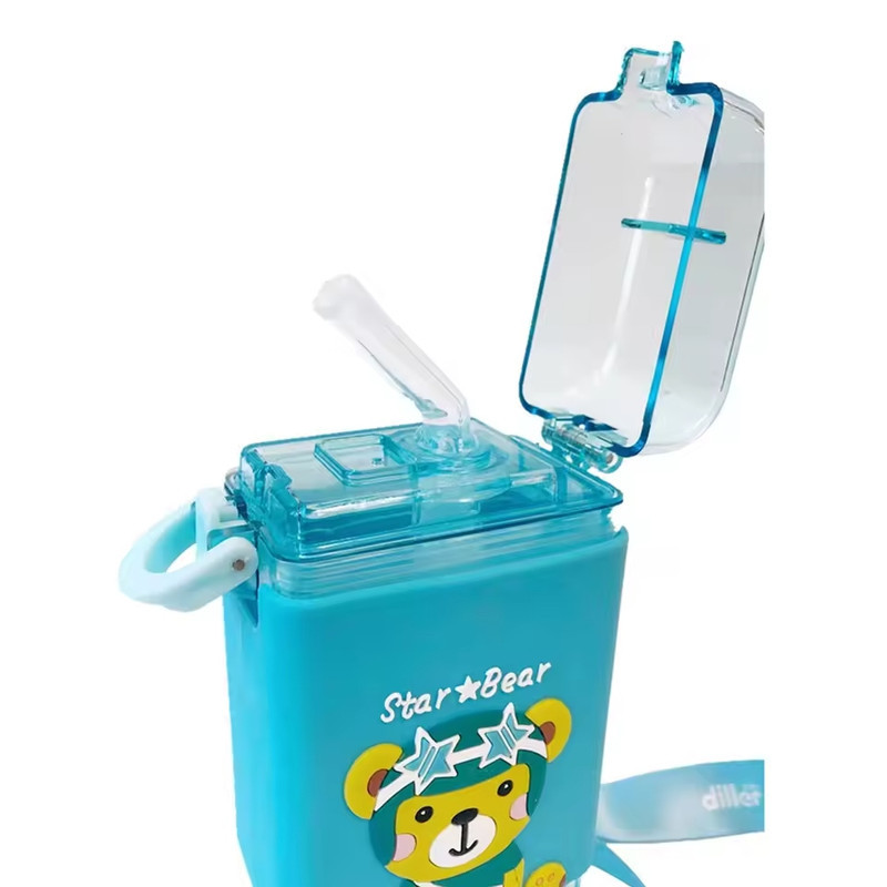قمقمه کودک مدل نی دار طرح خرس کد BOBO190 گنجایش 0.200 لیتر