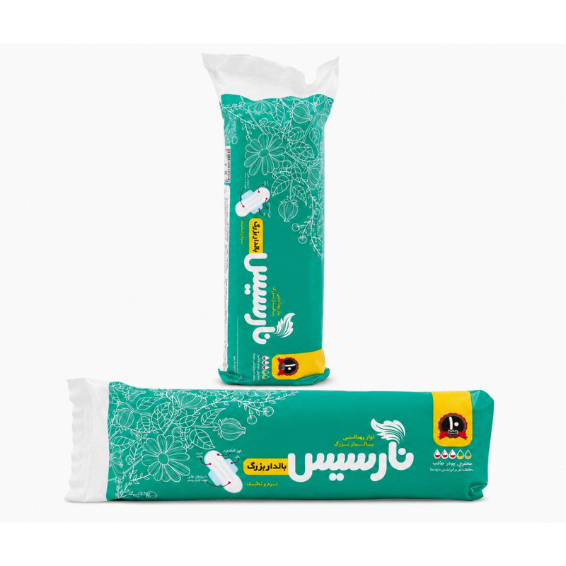 نوار بهداشتی بالدار ضخیم ضد حساسیت روز و شب نارسیس مدل N-2 سایز بزرگ با جذب
متوسط دو بسته 10 عددی