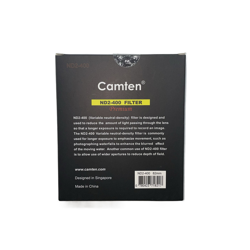 فیلتر لنز مدل CAMTEN-VARIABLE NDX 2-400 - 82MM