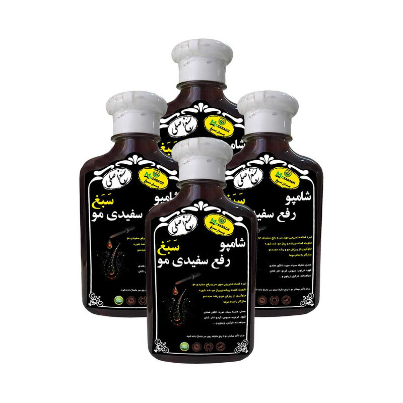 شامپو تقویت کننده و ترمیم کننده مو مسترسبغ مدل رفع سفیدی حجم 250 میلی لیتر مجموعه 4 عددی
