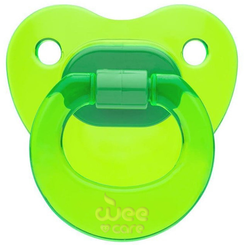 پستانک ارتودنسی وی کر مدل مات و شفاف دسته دار کد p132 مجموعه 2 عددی