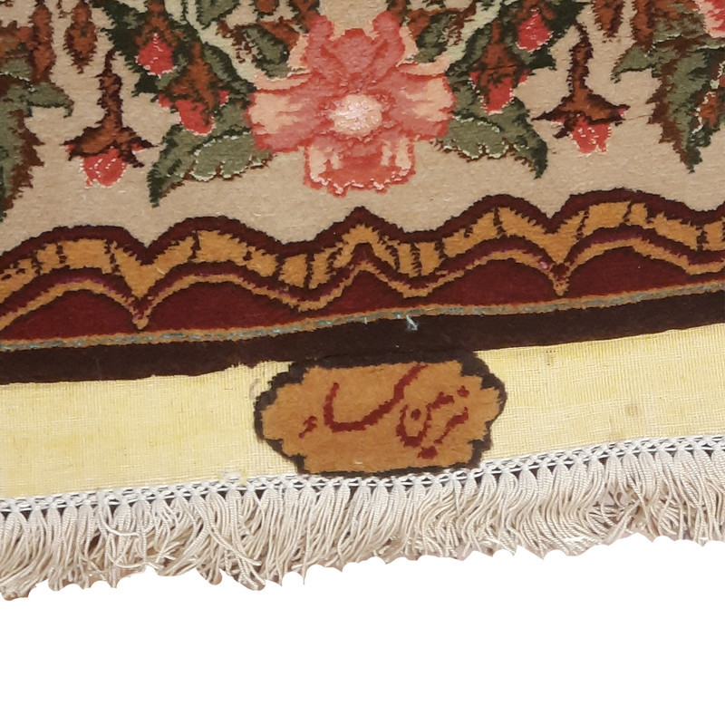 فرش دستبافت یک و نیم متری نرمین کسا طرح خشتی بافت تبریز کد NKP.F.15