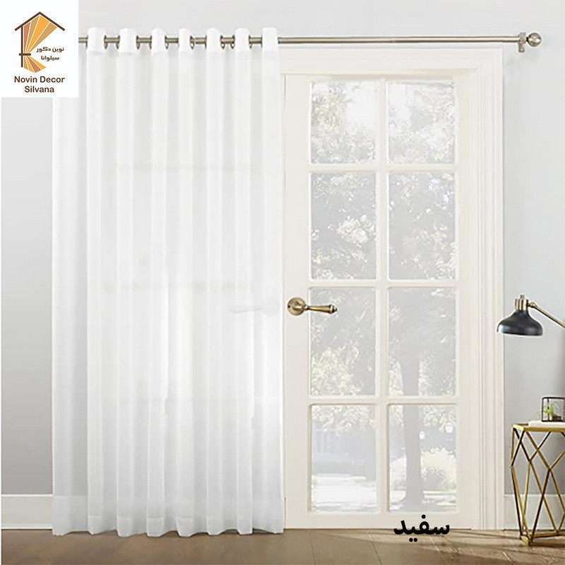 پرده پانچ نوین دکور سیلوانا مدل حریر 3 سایز 280x300 سانتی‌متر
