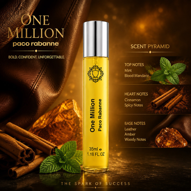 ادو پرفیوم مردانه هارلینگن مدل One Million با رایحه گرم حجم 35 میلی لیتر
