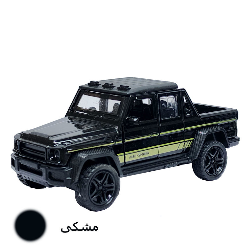 ماشین بازی فلزی آفرود بنز AMG با قابلیت حرکت عقبکش، در و صندوق بازشو، شبیه‌سازی دقیق مدل واقعی و کیفیت ساخت بالا