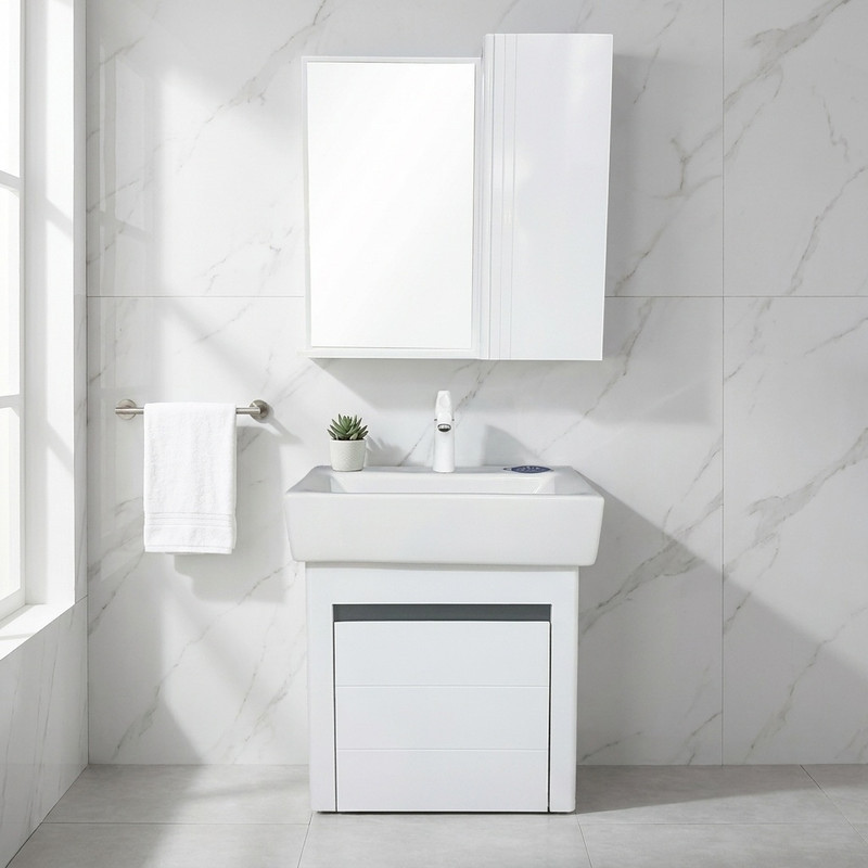 ست کابینت و روشویی سینا مدل آتیلا به همراه آینه باکس