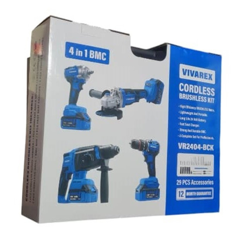 دریل ویوارکس مدل VR2404-BCK مجموعه چهار عددی
