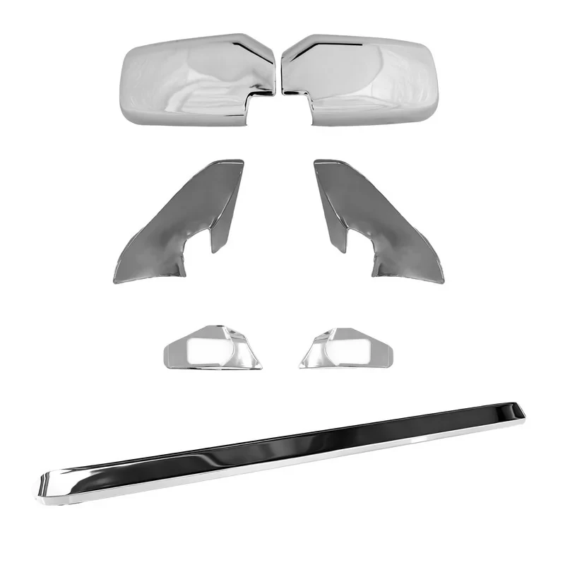 قاب استیل اینه و پایه و قاب راهنما و دستگیره صندوق پراید مدل اسپرت بسته 7 عددی