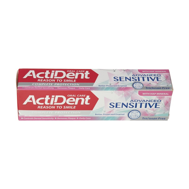 خمیر دندان اکتیدنت مدل SENSITIVE وزن 130 گرم بسته 2 عددی