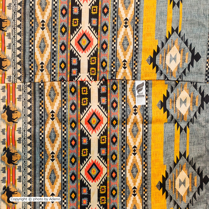 روکش لحاف مایکروفایبر آدنو مدل قشقایی کد CH156 دو نفره سایز 240x220 سانتی‌متر