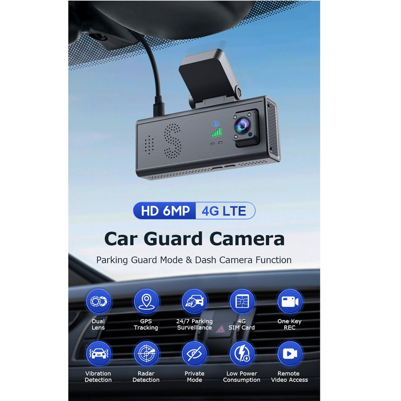 دوربین ثبت وقایع خودرو هونک مدل HK-C9-GPS-4G