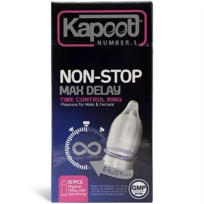 کاندوم تاخیری کاپوت مدل NON-STOP بسته 10 عددی به همراه کاندوم تاخیری کاپوت مدل 7Hot Time بسته 12 عددی