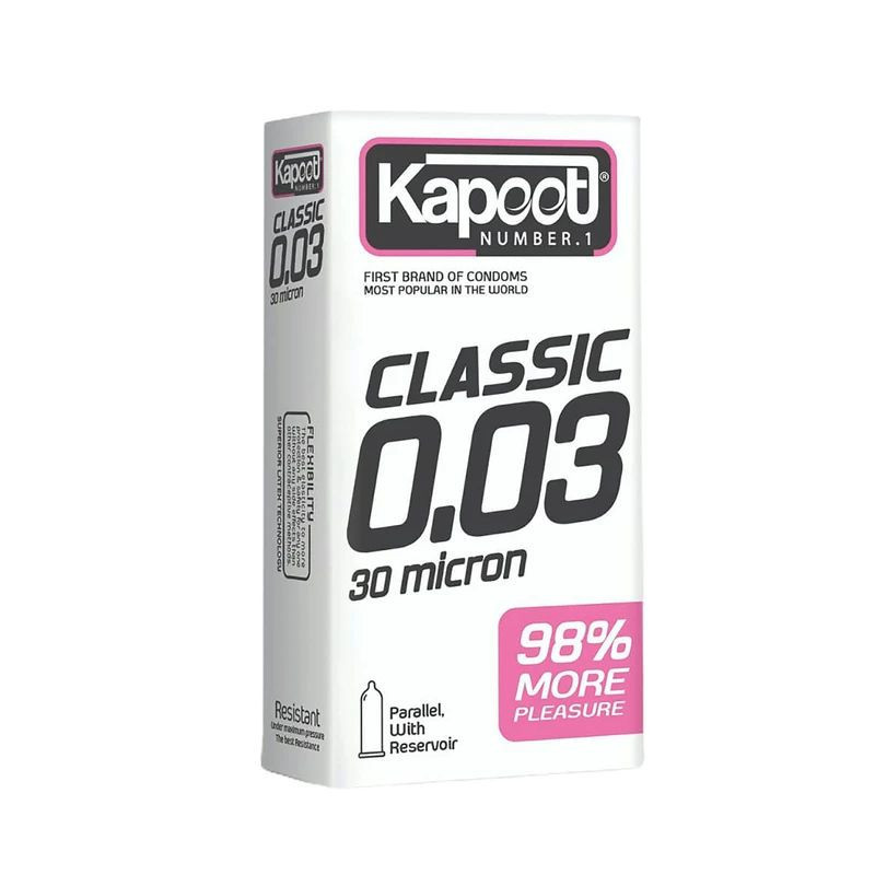 کاندوم کلاسیک کاپوت مدل MICRO THIN بسته 12 عددی به همراه کاندوم کلاسیک کاپوت مدل 0.03 بسته 10 عددی